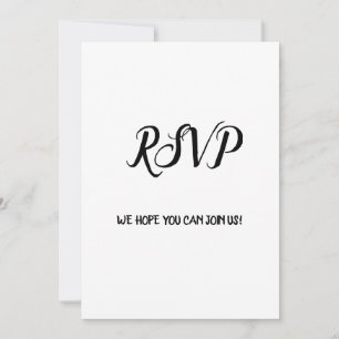 CONVITE PLACA RSVP DE ESTILO DE TIPOGRAFIA DE TIPO DE TEXT