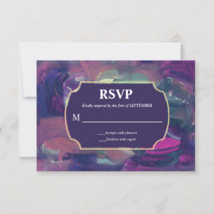 Convite Placa RSVP de Pintura em Branco