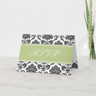 Convite Placa RSVP do Damasco Sage