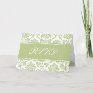 Convite Placa RSVP do Damasco Sage