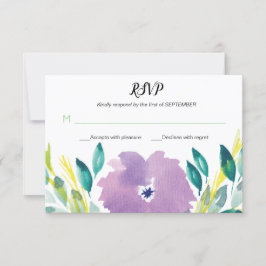 Convite Placa RSVP do Flor