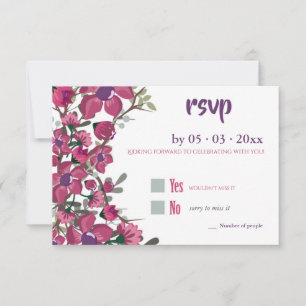Convite Placa RSVP Dogwood