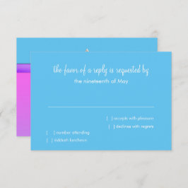 Convite Placa RSVP - Estrela de Ombre de Turquesa Púrpura