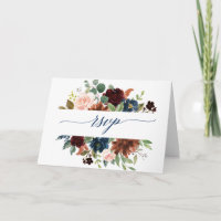 Placa RSVP Floral de Marinho Cinnamon Fluxo