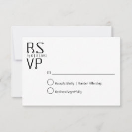 Convite Placa rsvp mínima simples