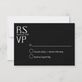 Convite Placa rsvp mínima simples