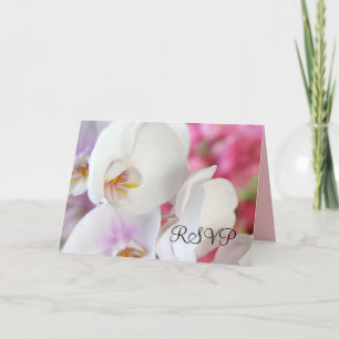 Convite Placa RSVP Orquídea Branca do Luxury Elegante