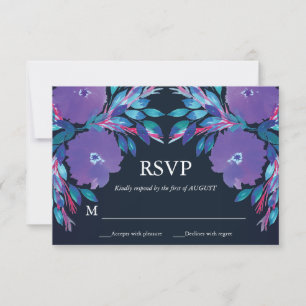 Convite Placa RSVP Pintada Pelas Flores