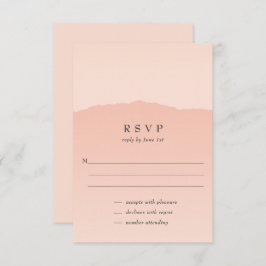 Convite Placa RSVP Simples Trendy Blush Wedding