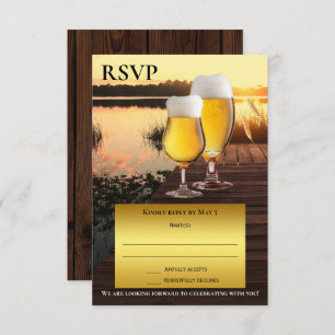 Convite Placa RSVP Sunset Beer Summer
