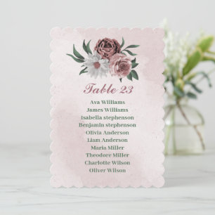 Convite placa sentada branca rosa de canela cor-de-rosa