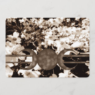 Convite Placa Sentimental Dogwood Triple Moon Handching