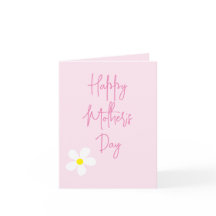 Placa simples cor-de-rosa margarida dia de as mães