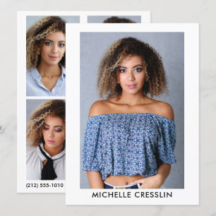 Convite Placa Zed Comp de 4 modelos fotográficos, 5,5 x 7