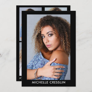 Convite Placa Zed de Ator de Modelo de Foto de Side Duplo