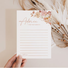 Convite Placas De Aconselhamento De Chá de fraldas Floral 