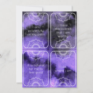 Convite Placas de Afirmação de Aquarela Puro Espiritual