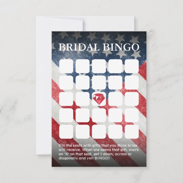 Convite Placas de Bingo Chá de panela/Casamento com Bandei (Frente)