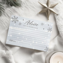 Placas de conselho para Chás de fraldas de inverno