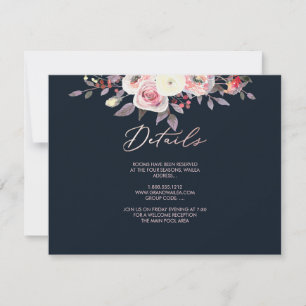Convite PLACAS DE DETALHES DE ROSAS DE PASTEL PixDezines