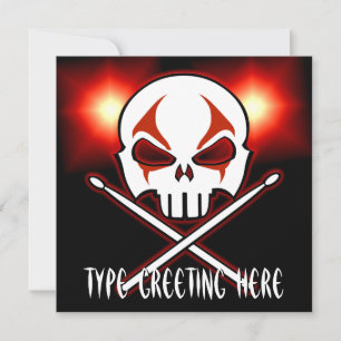 Convite Placas de Drummer Personalizadas do Rock & RoIl Co