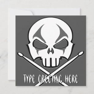 Convite Placas de Drummer Personalizadas do Rock & Roll Co