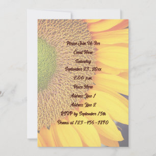 Convite Placas de girassol Floral