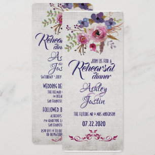 Convite Placas de Janto de ensaio das flores aquáticas el