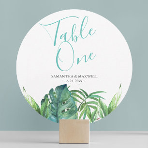 Convite Placas de Mesa de Casamento de Praia Tropicais