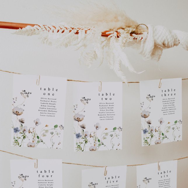 Convite Placas de Mesa Floral de Aquarela (Criador carregado)