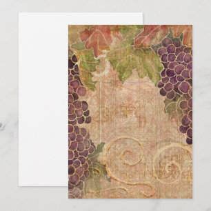 Convite Placas de Nota de Vazio de Vinho de Vinho de Vinho