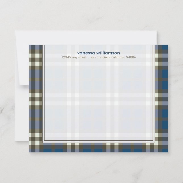 Convite Placas de Nota Plana Personalizadas de Xadrez de P (Frente)