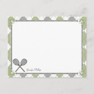 Convite Placas de Nota Plana Personalizadas do Vintage Tê