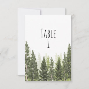 Convite Placas de Número de Mesa de Casamento Simples com