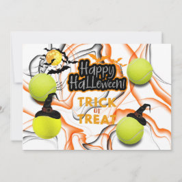 Convite Placas de papel para festas de tênis Halloween