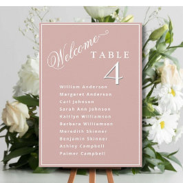 Convite Placas de Plantação de Casamento Cor-de-Rosa Blush