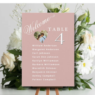Convite Placas de Plantação de Casamento Cor-de-Rosa Blush