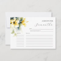Placas de Receita Imprimíveis Flores de Aquarela