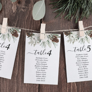 Convite Placas de Sinal do Gráfico de Casamento no inverno