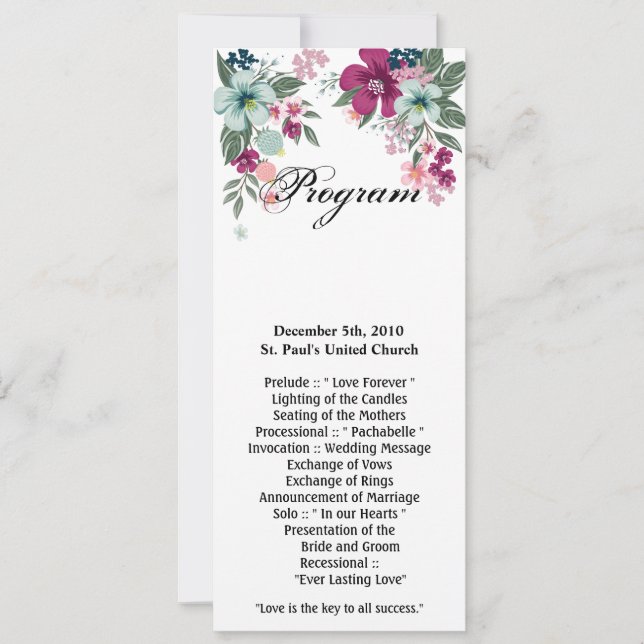Convite Placas do programa 4x9.25 Flor tropical em branco (Frente)