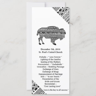 Convite Placas do Programa 4x9.25 Padrão tribal de Boho Bu