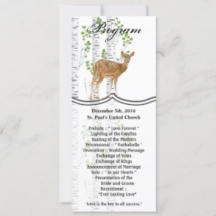 Convite Placas do Programa 4x9.25 XMAS Deer Doe Woodland B