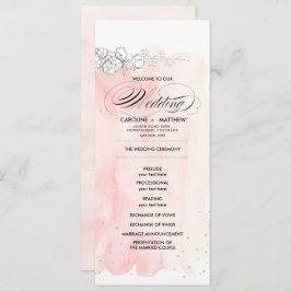 Convite Placas do Programa Casamento por Aquarela com Flor