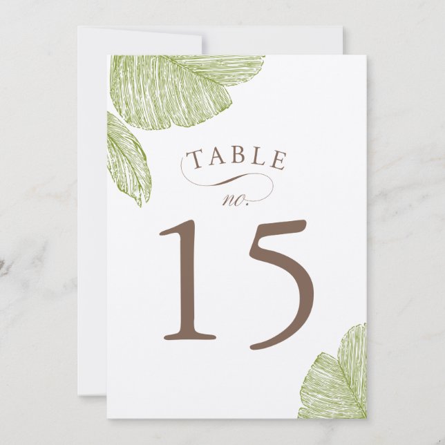 Convite Placas Números de Tabela de Casamento de Árvore de (Frente)