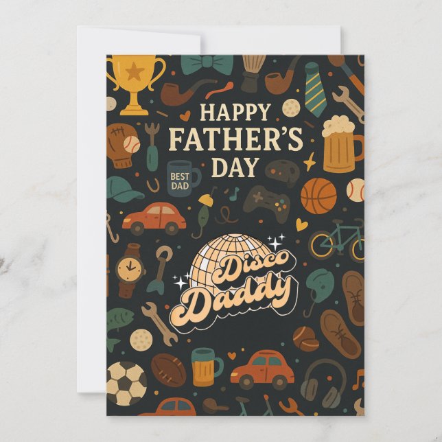 Convite Placas para presentes do Dia de os pais de música  (Frente)