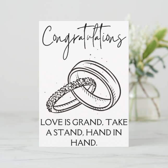 Convite Placas Parabéns noivados (Em pé/Frente)