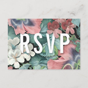 Convite Placas RSVP de Casamento de Embriões Botânicos