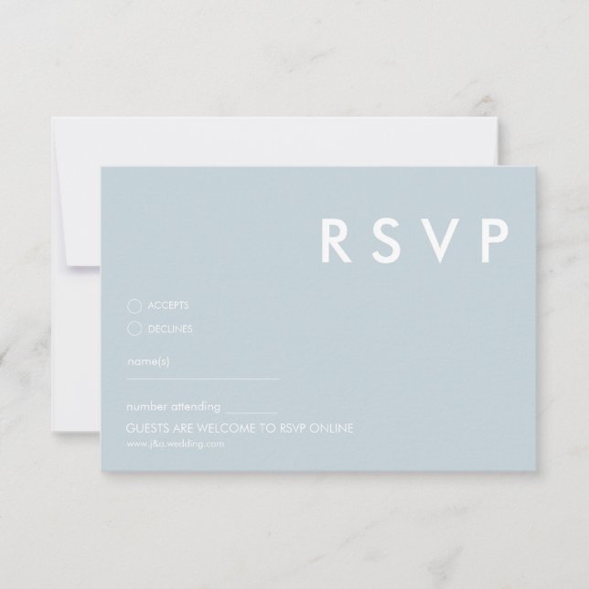 Convite Placas RSVP de Casamento Minimalista (Frente)