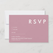 Placas RSVP de Casamento Minimalista