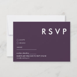 Convite Placas RSVP de Casamento Minimalista